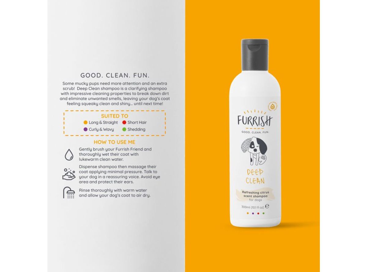 Deep Clean Shampoo 300ml, Furrish