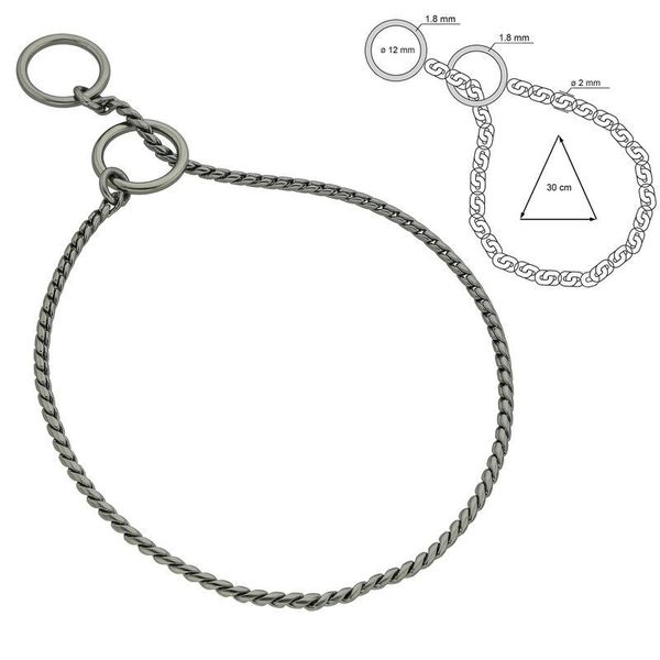 Hovedbilde 30cm x 2mm Snake Strup Anthracite, Sorma