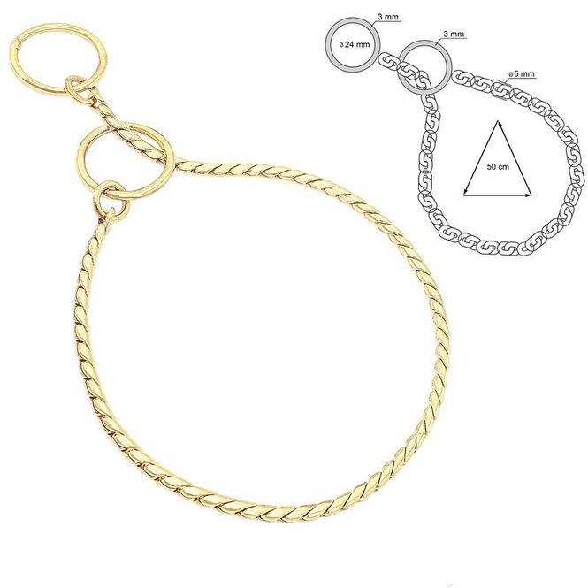 Hovedbilde 60cm x 5mm Snake Strup Gold Plated, Sorma
