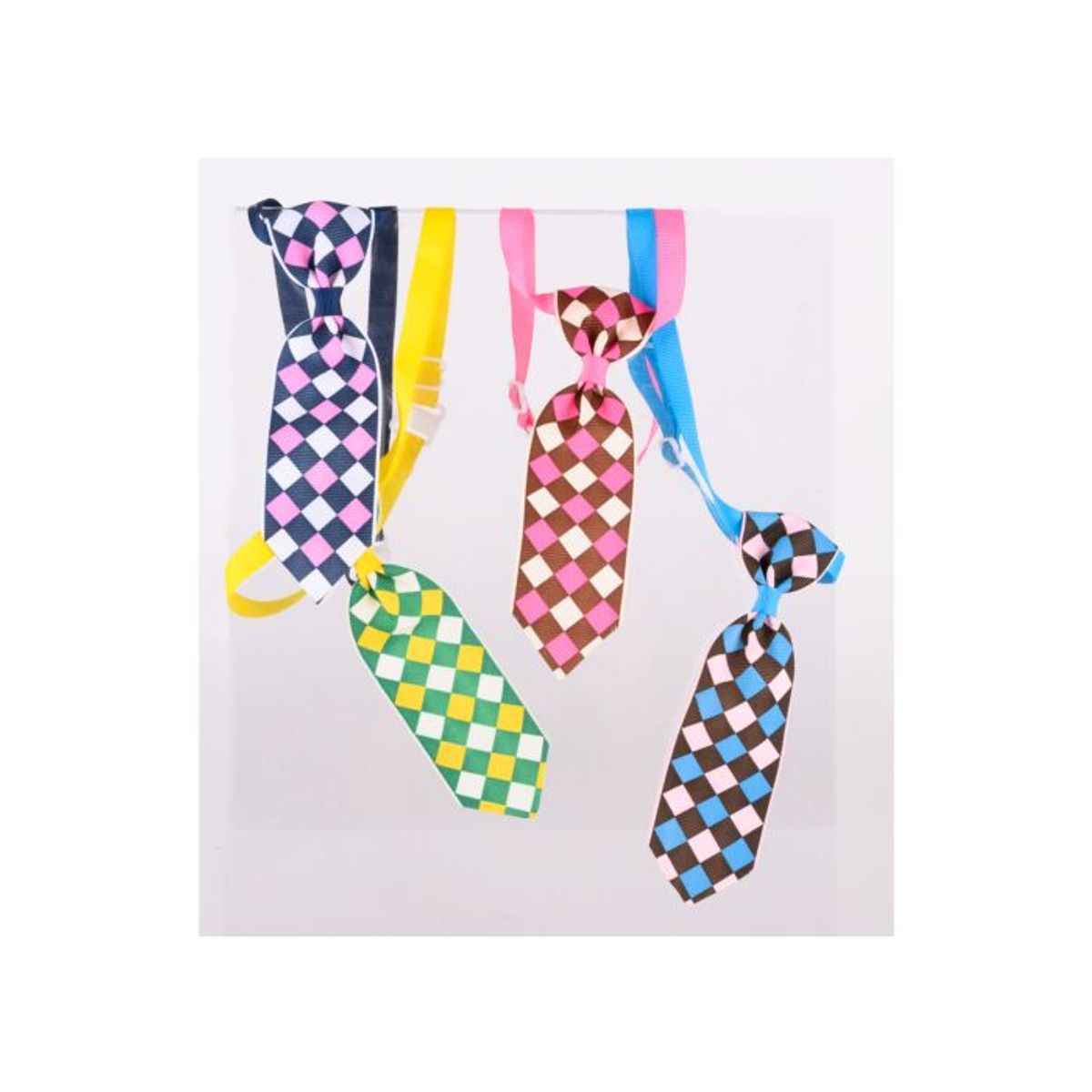 Check Tie Canine Costume Ties 10-pack Assorted, Show Tech