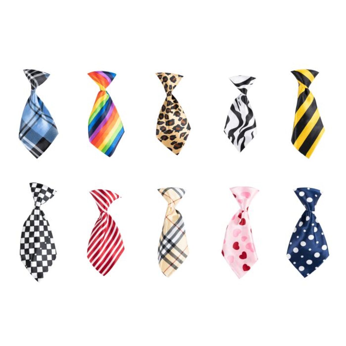 Canine Costume Ties 10-pack Assorted, ShowTech