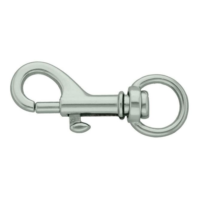 Hovedbilde Snap Hook Liten Med Rund Svingbart Øye 46mm, ...