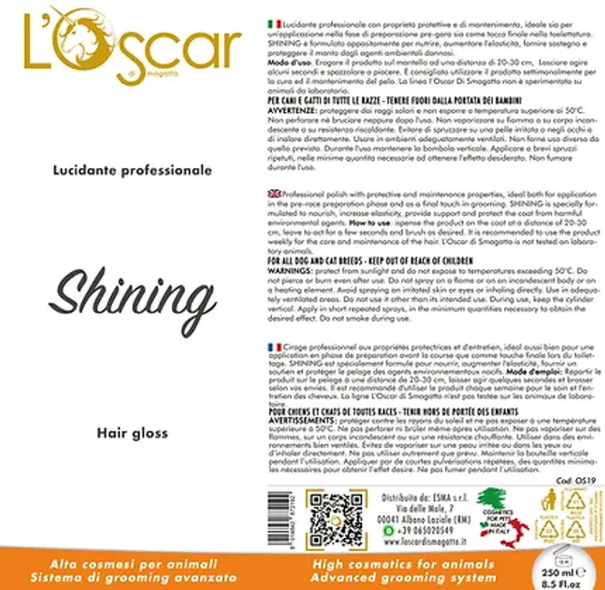Hovedbilde Shining - Lucidante spray, 250 ml, L'Oscar