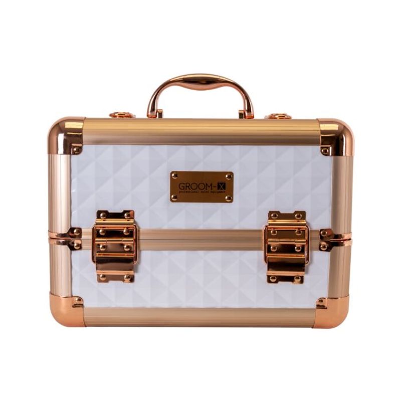Grooming Case Mini Diamond Pattern White, Groom-X
