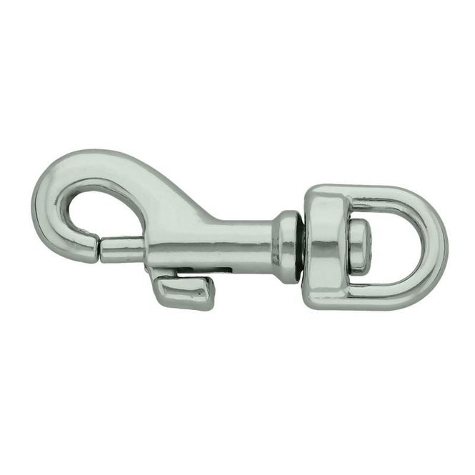 Hovedbilde Snap Hook Liten Med Rund Svingbart Øye 39mm, ...