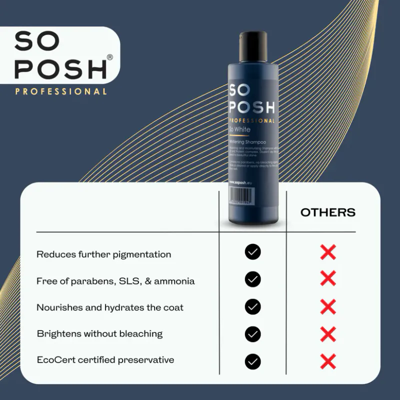 So White whitening 1L. shampoo, SoPosh
