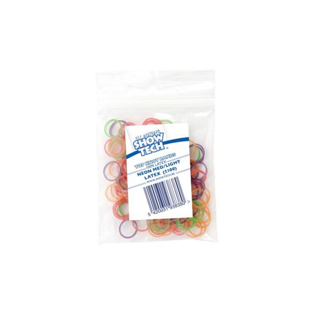 Latex Bands Neon Medium-Light - 100 pcs Top Knot, ShowTech