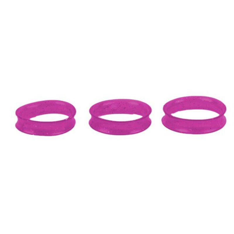 Finger Ring 20 mm Purple Fine Glitter Scissor rings 2 Pcs, Show 