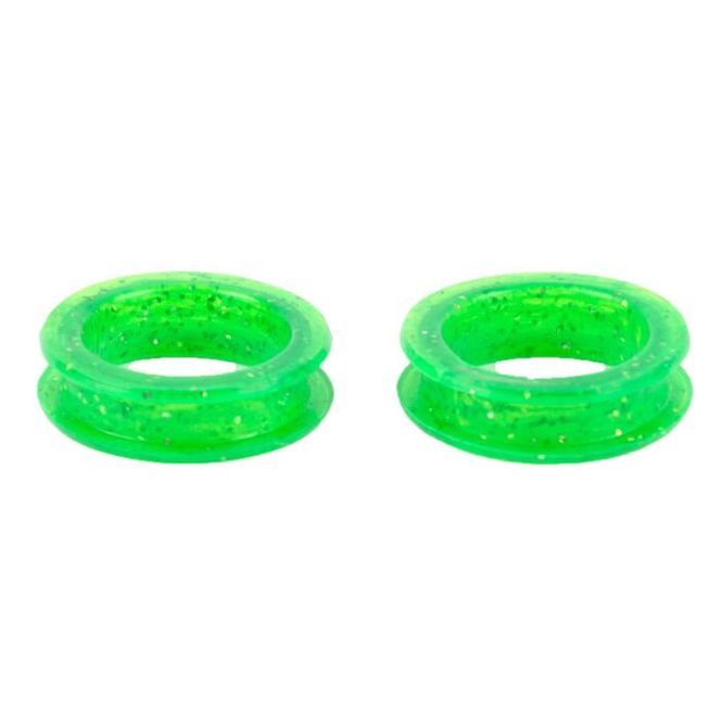 Hovedbilde Finger Ring 20 mm Green Glitter Scissor rings 2 ...