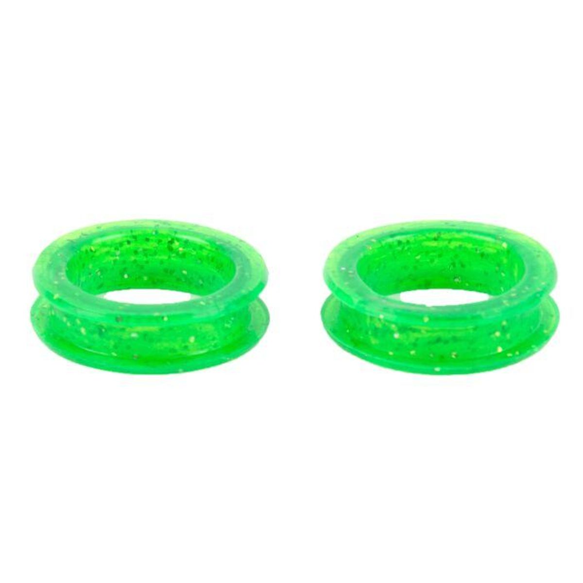 Finger Ring 22 mm Green Glitter Scissor rings 2 Pcs, Show Tech 