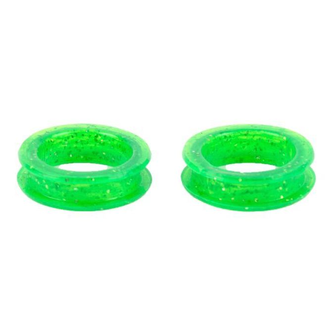 Hovedbilde Finger Ring 22 mm Green Glitter Scissor rings 2 ...