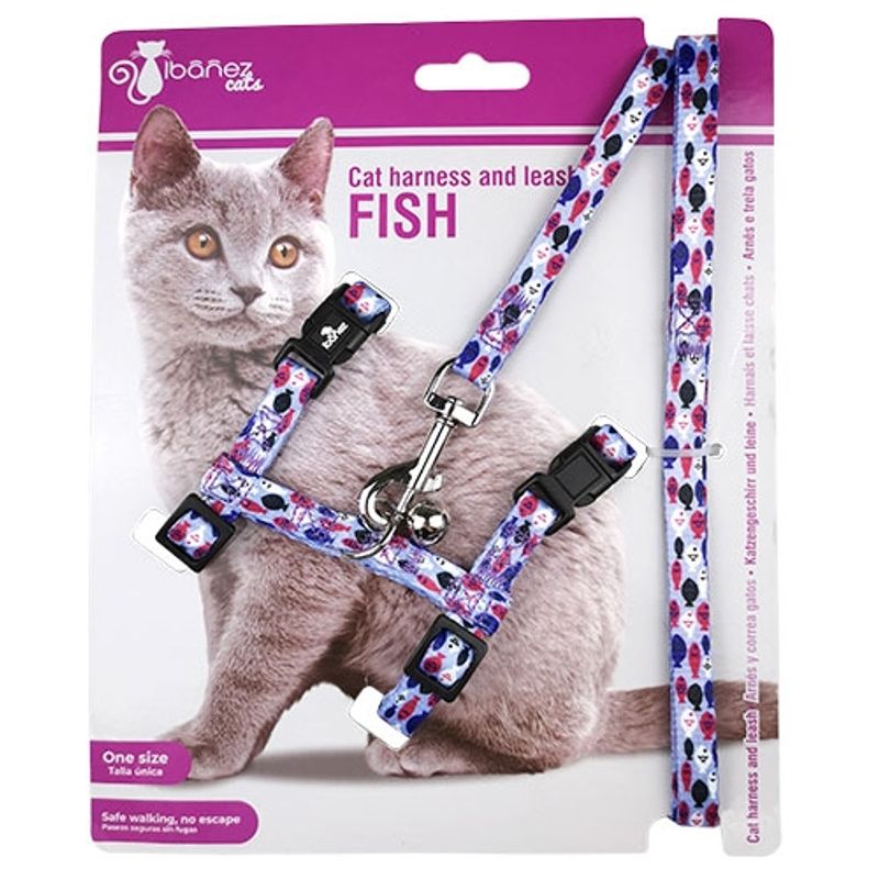 Fish Harness And Leash Grønn 20-35cm / 100cm, Ibanez